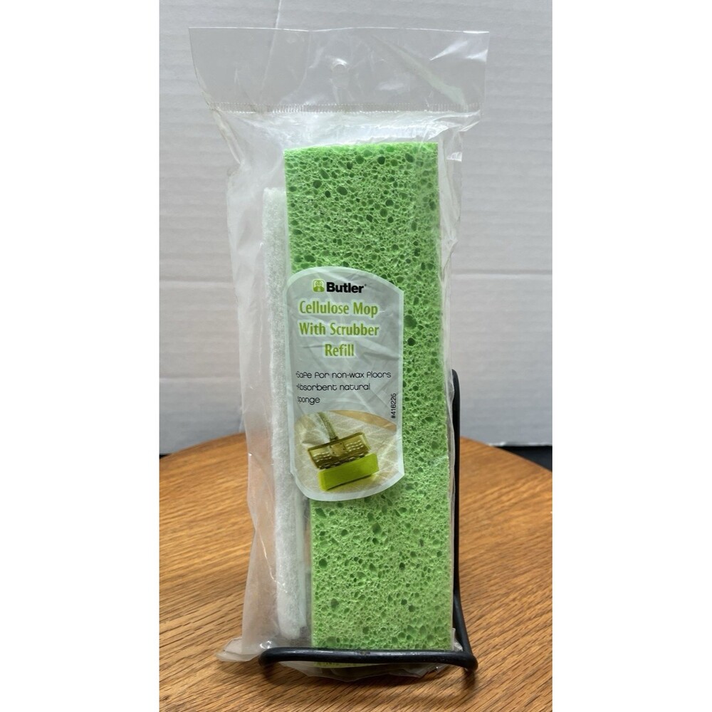 Butler Cellulose Sponge Mop w/Scrubber Refill Replacement Fits #416225